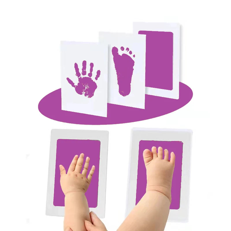 DIY-Set für Baby-Hand- und Fußabdrücke, Stempelkissen, Fotorahmen, Handabdruck für Kleinkinder, Souvenir-Accessoires, sicheres, sauberes Babyparty-Geschenk