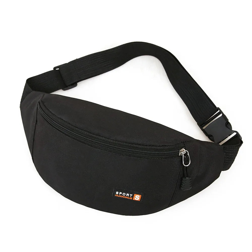 Men Women Waist Bag Zipper Chest Bag Sport Run Fanny Pack Crossbody Bag Fashion Waist Belt Bags Phone Purse Waist Pack for Women