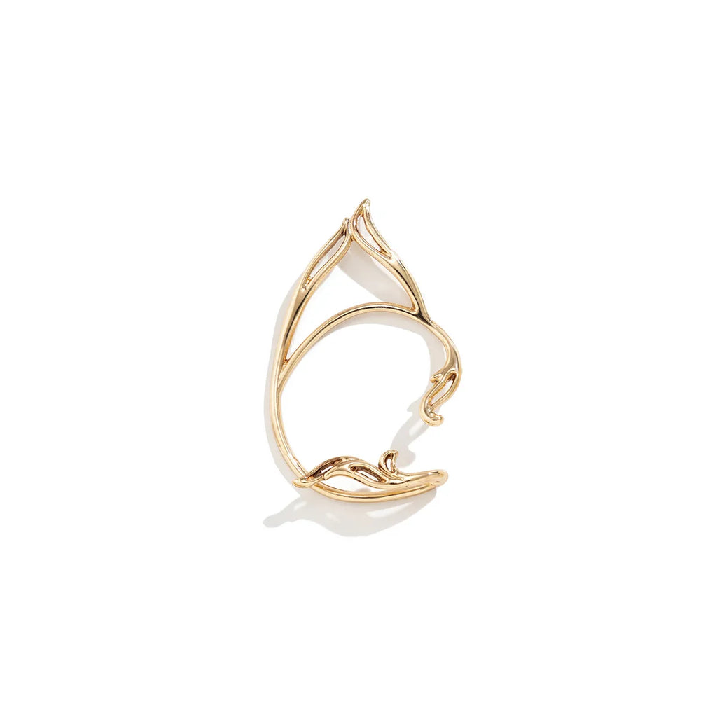 Fairy Ear Cuff Earring for Women Simple Hollow Cat Ears Outline Elf Ear Clip Creative Single No Piercing Earrings Party