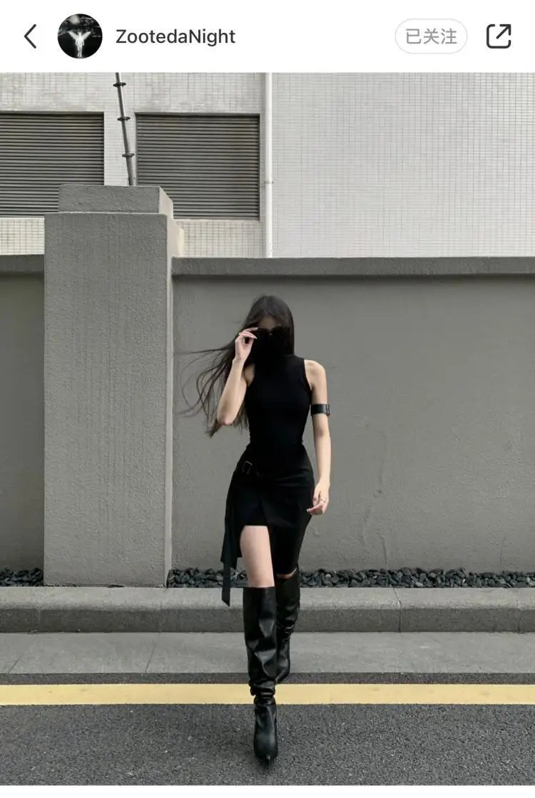 Party Modern Ladies Knee High Boots Pointed Toe Fashion Pleated Western Women Long Boots Shoes Female Pumps Heels Shoes