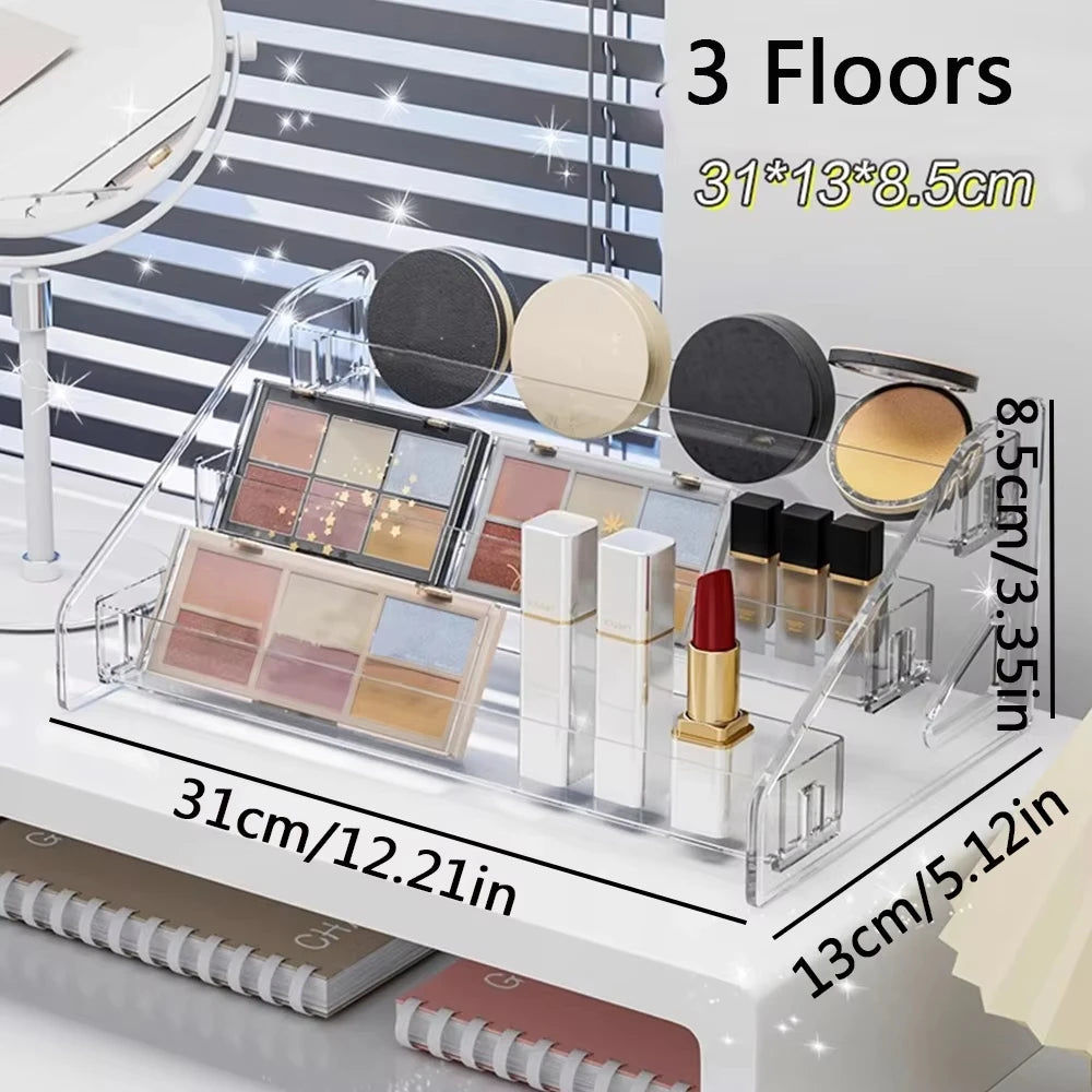 3/4/5/6/7 Layers Acrylic Nail Polish Display Rack Transparent Cosmetic Organizer Multi-layer Simple Mounting Rack Stand Holder