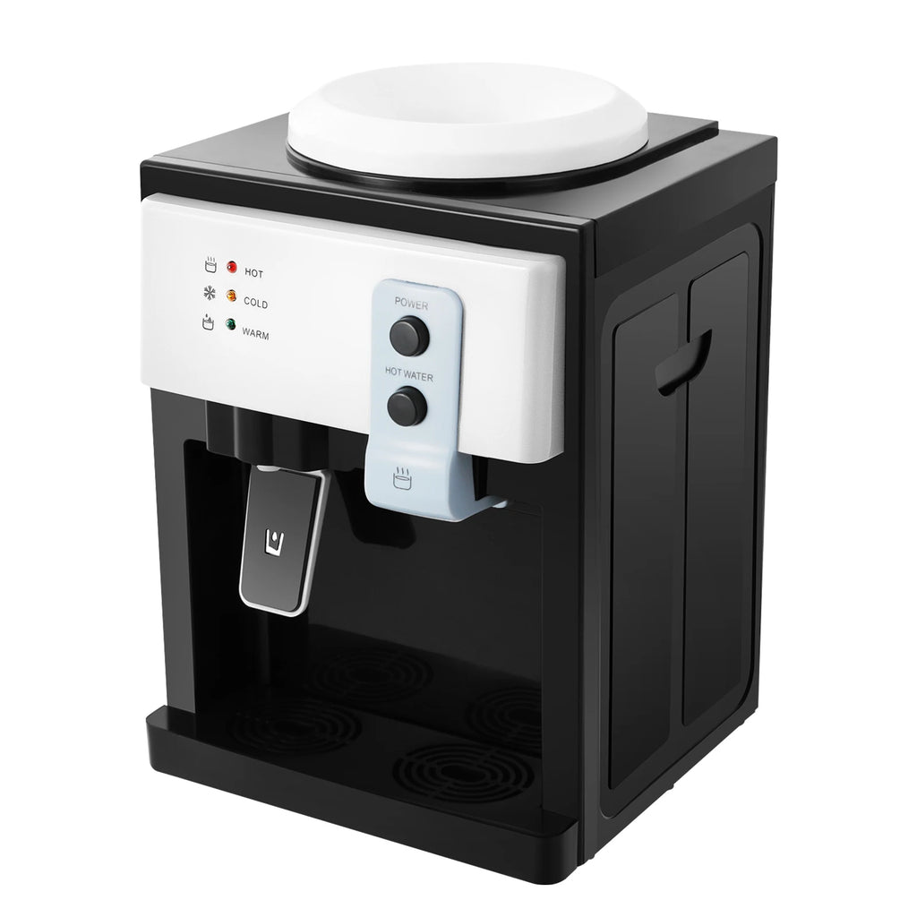 Water Cooler Dispenser Countertop Hot/Cold Drinking Machine Electric Hot Cold Water Dispenser for Home Office Use White