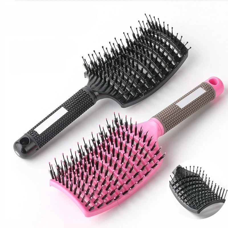 Salon Hairdressing Comb Bristle Women Scalp Massage Combs Professional Wet Curly Detangle Hair Brush For Barber Styling Tools