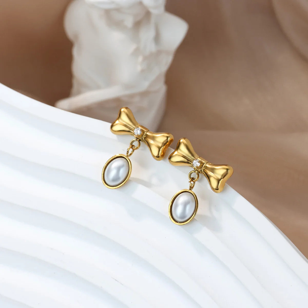 Zircon Star Moon Earrings For Women Gold Color Stainless Steel Star Moon Drop Earring Fashion Aesthetic Christmas Jewelry Gift