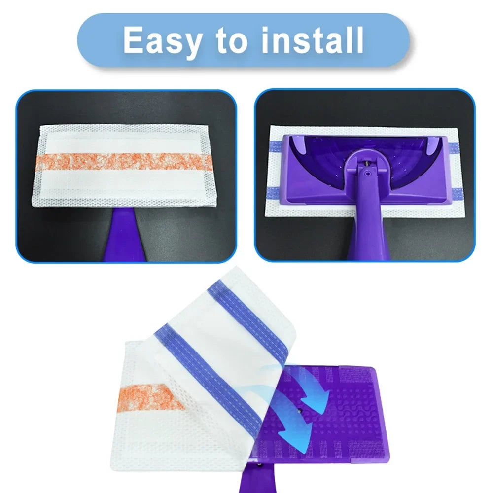 10PCS Disposable Mop Pads Refills Compatible with Swiffer Wet Jet Spray Mop,Wet Dry Use for All Purpose Multi Floor Mop