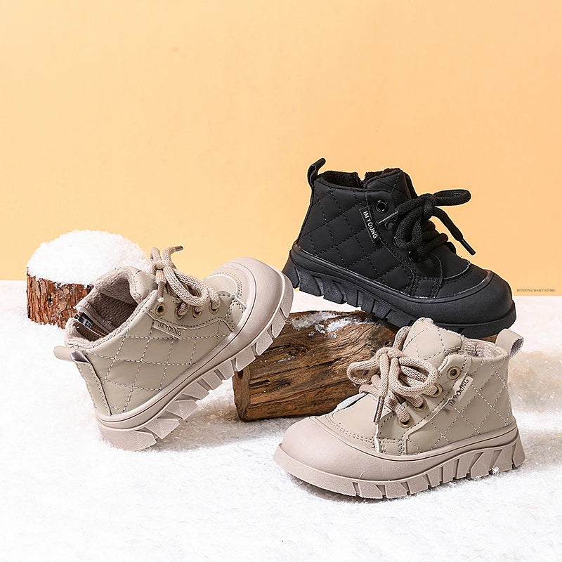 Winter Kids Snow Boots Plush Warm Baby Girl Shoes Toddler Boot Children Little Boys Cotton Shoes Stay Warm Platform Shoes H11172