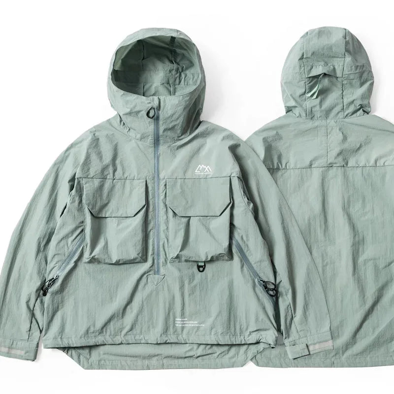 Lockere, wasserabweisende Kapuzenjacke Bequeme langärmelige Oberbekleidung im jugendlichen Stil für Herren und Damen