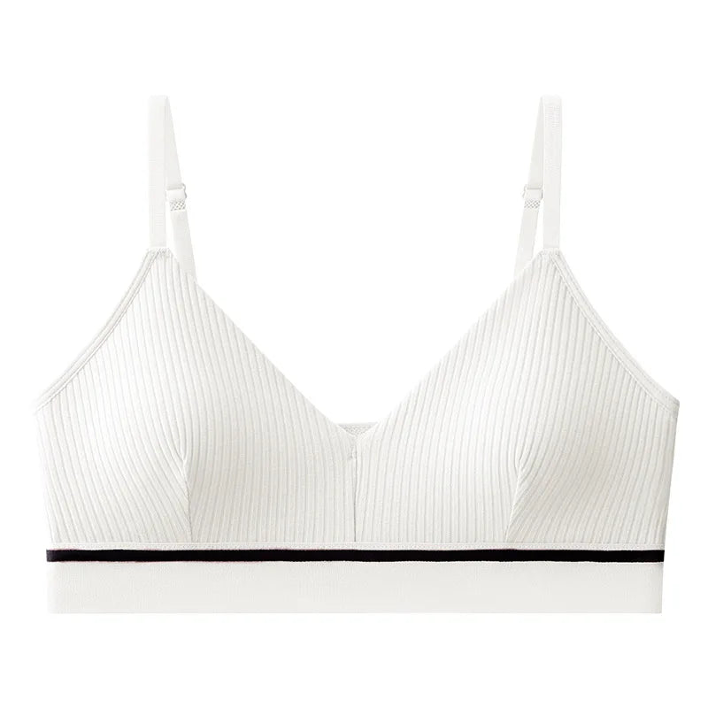 Women Cotton Tube Tops Wire Free Bra Solid Color Adjusted Straps Lingerie Breathable Underwear Push Up Tube Bra Cropped Top