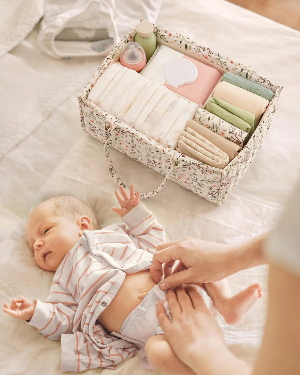 PANGDUBE Baby Diaper Bag Storage Bag for Baby Newborn Items Diaper Stackers & Caddies Diaper Organizer Nappy Bag for Baby Things