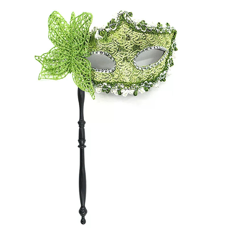 Halloween Party Mask With Holding Stick Evening Prom Masquerade Mask Stage Cosplay Props Half Face Masks For Women