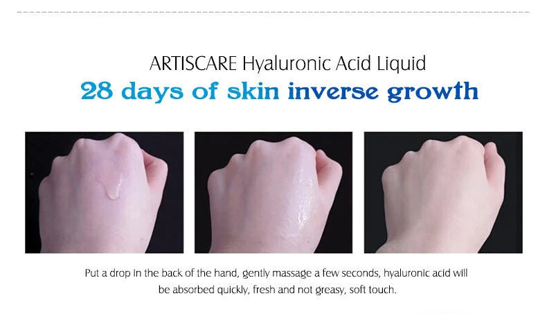 ARTISCARE Hyaluronic Acid Serum 2PCS Moisturizing and Wrinkles HA Essence for Face Skin Care Firming Facial Cream