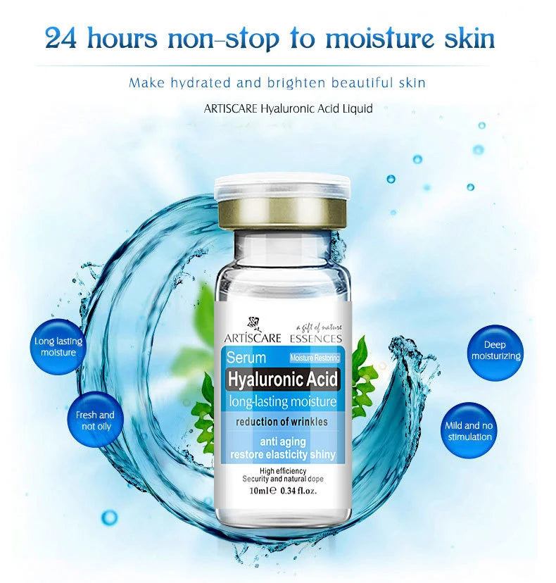 ARTISCARE Hyaluronic Acid Serum 2PCS Moisturizing and Wrinkles HA Essence for Face Skin Care Firming Facial Cream
