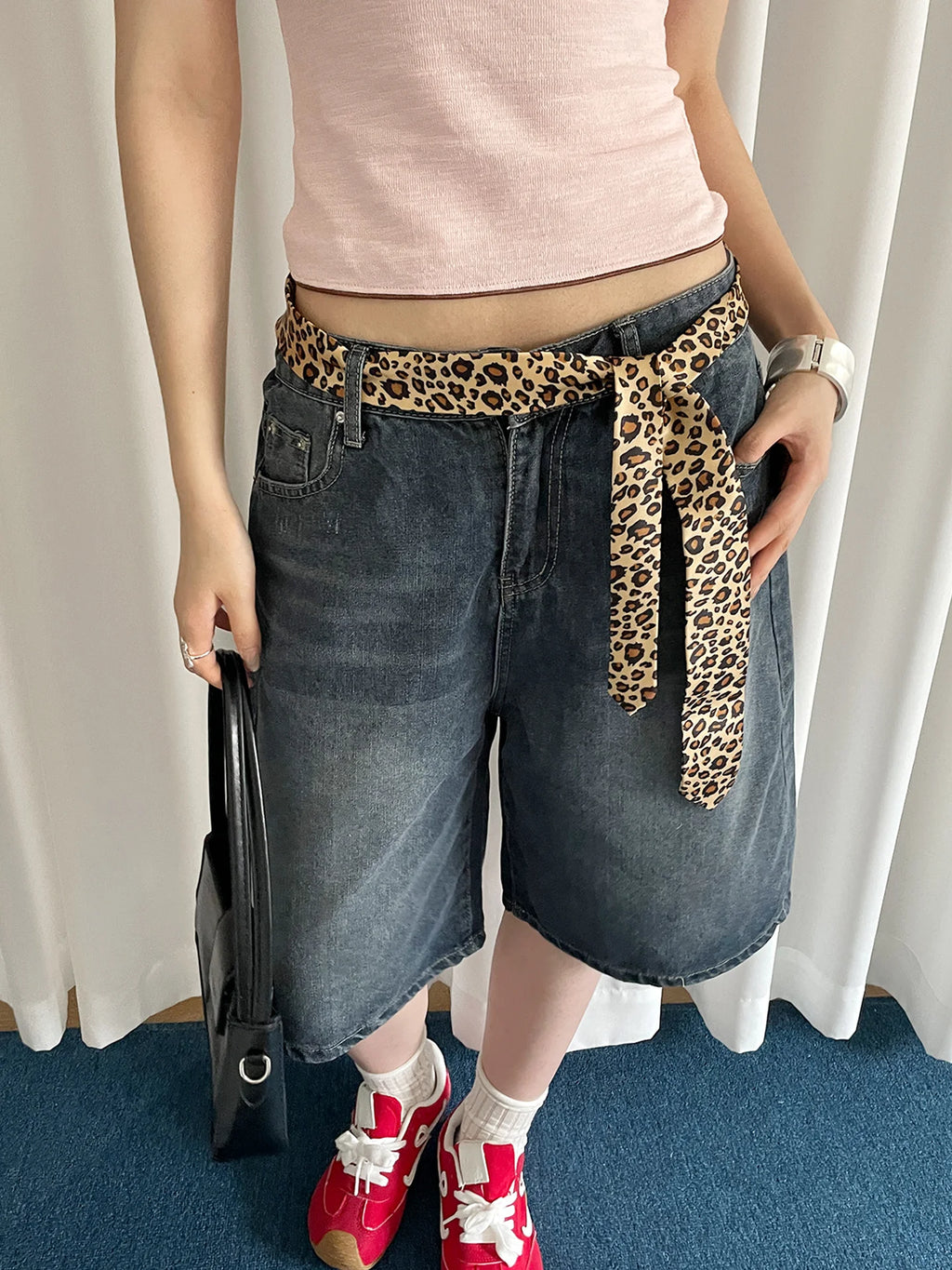 Fashionable Korean Style Simple Striped Belt For Women Minority Personality Long Strip Retro Hot Girl Style Academic Style