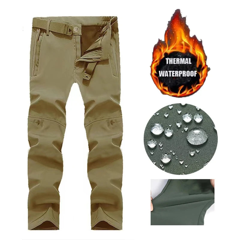 Men Autumn Winter Tactical Military Tracksuit Set Softshell Jackets Casual Fleece Cargo Pants Hiking Camping Climbing Trousers