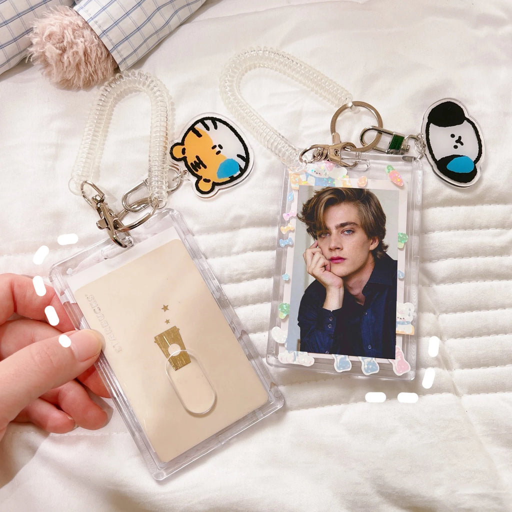 1 Pcs Cute Japanese And Korean Internet Celebrity Teddy Bear Card Holder Student Portable ID Bank Card Protection Case