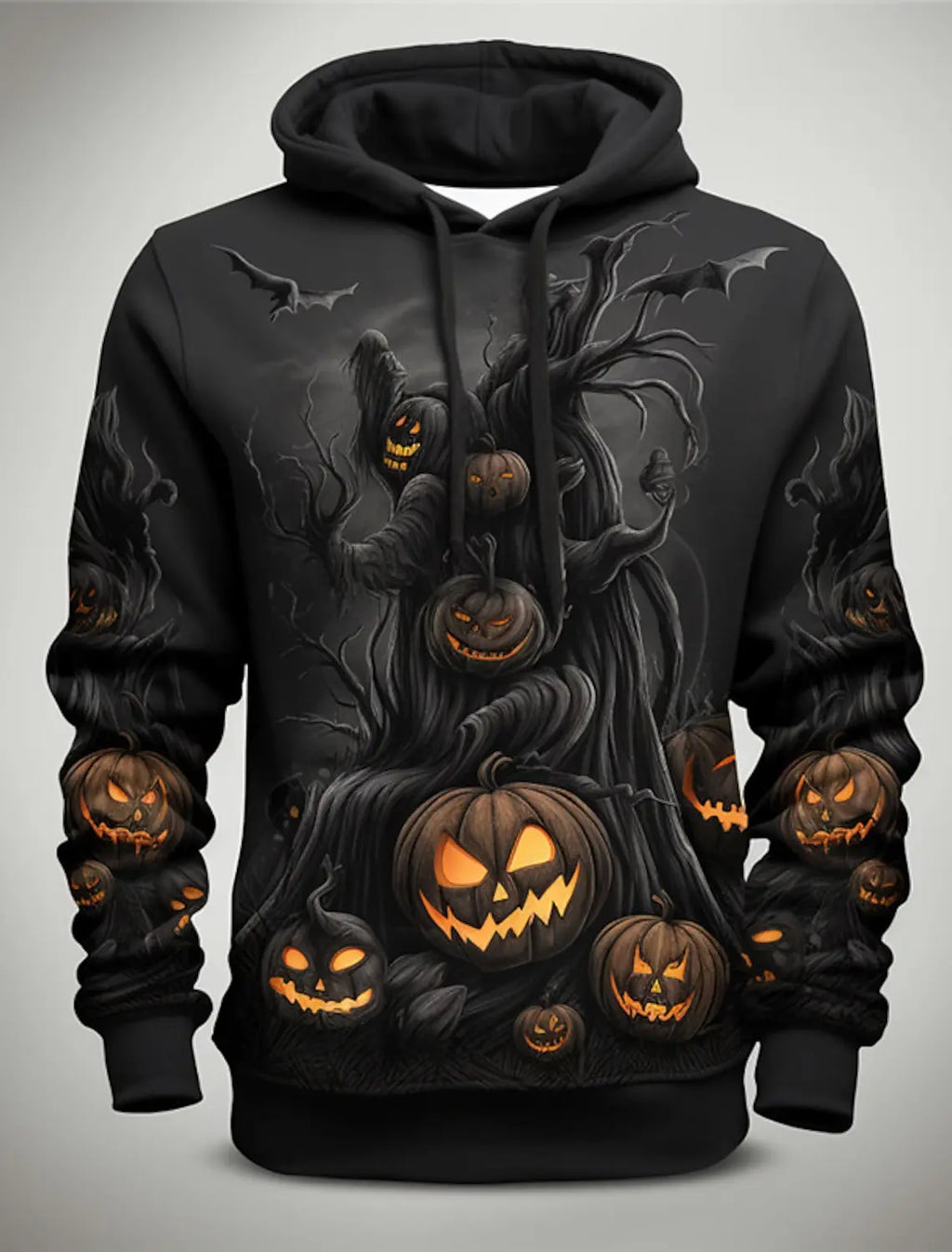 2026 New Halloween Men's Graphic Hoodie Skull Pumpkin Print Classic Casual Couple 3D Pullover Holiday Out Hoodie Long Sleeve