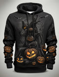 2026 New Halloween Men's Graphic Hoodie Skull Pumpkin Print Classic Casual Couple 3D Pullover Holiday Out Hoodie Long Sleeve