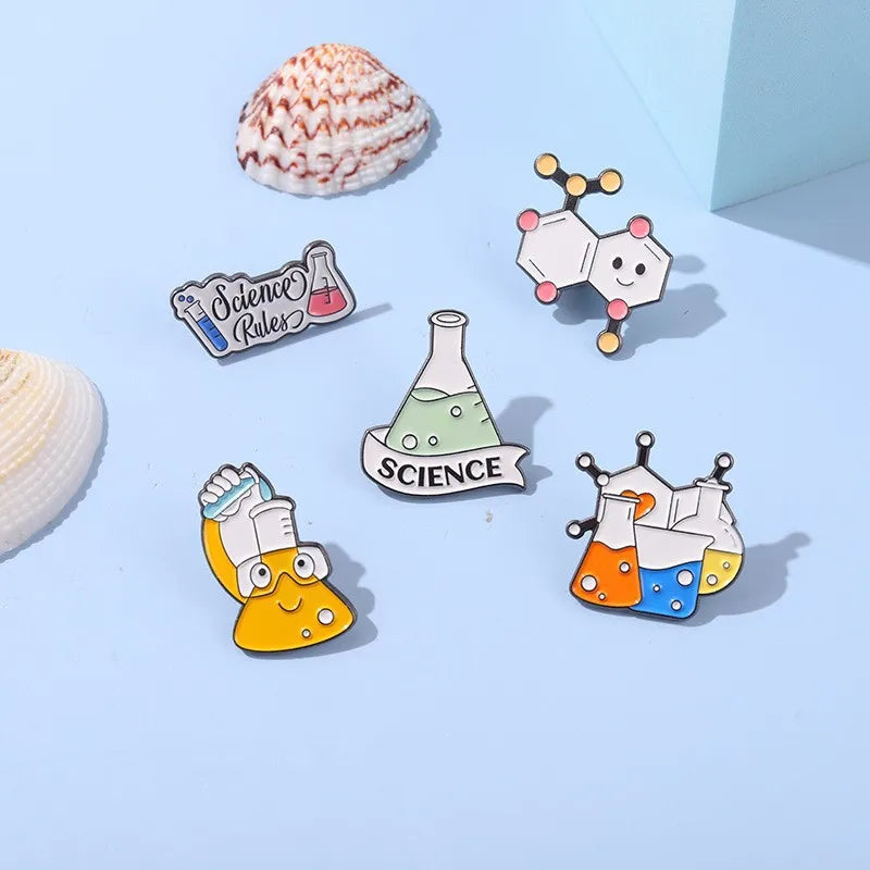 Experimental Chemistry Series brooch Enamel Pin Jacket personality accessories Friends and children cute Gift