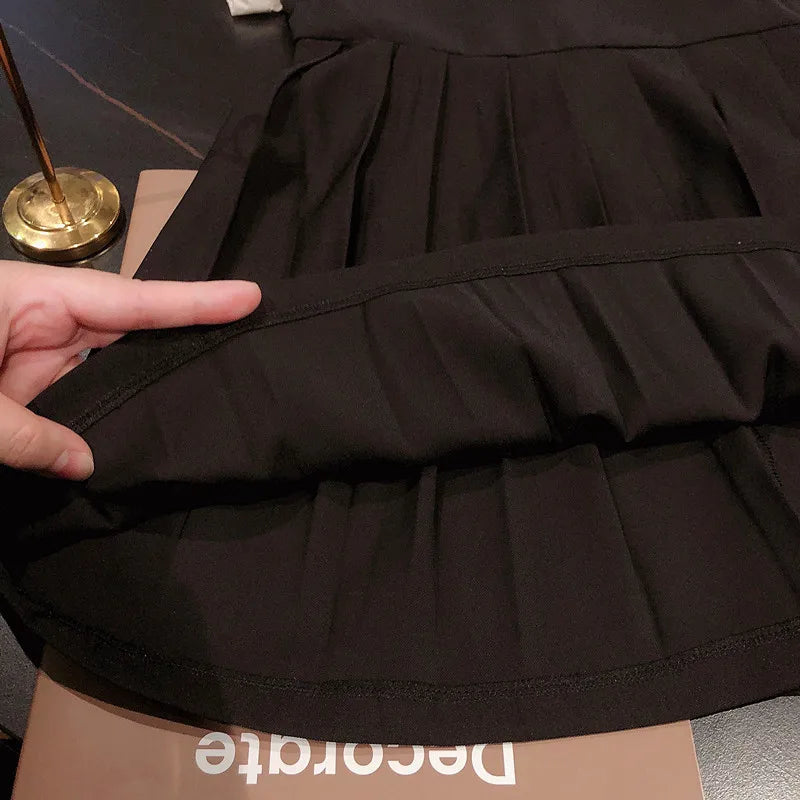 Girls Pleated Dress Kids Japanese Korean Preppy Style Princess Doll Collar Dresses Baby Dress Primary School Uniforms