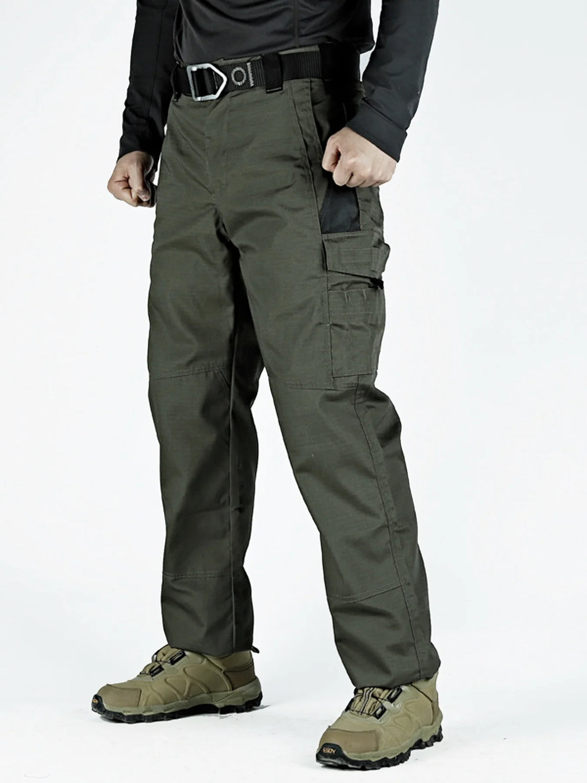 2025 Elastic Men's Tactical Cargo Pants Plus Size Outdoor Hiking Fishing Work Pant Waterproof Multi-pocket Trousers for Men