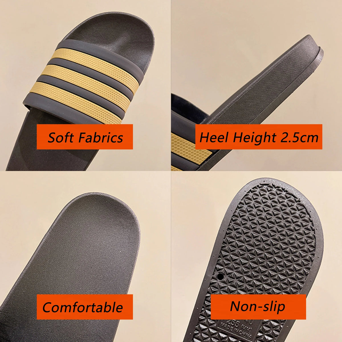 Smile New Women's Home Slippers Indoor Non-slip Bathroom Slippers Outdoor Swimming Slippers  Soft Beach Slippers For Women