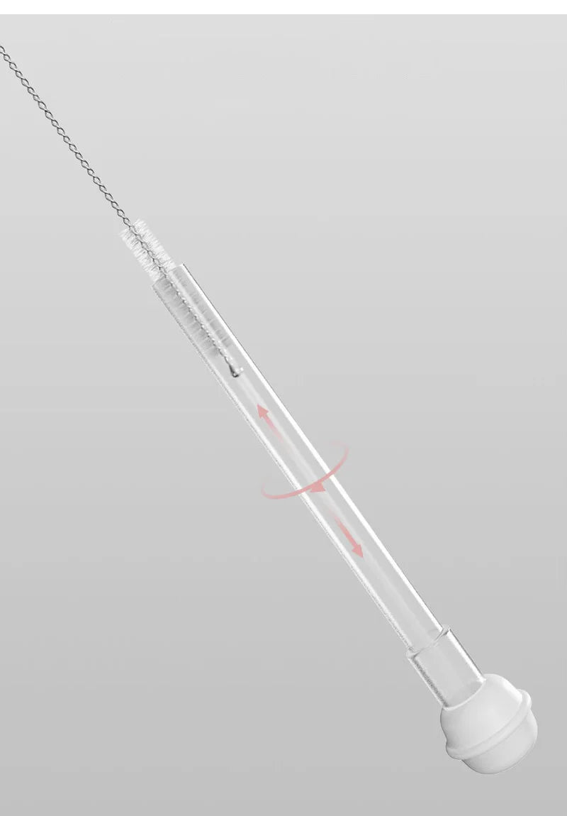 Cepillo de silicona para biberones de bebé, portátil, con mango recto, juego de herramientas de limpieza, escurridor giratorio de 360°, combinación de cepillo para lavar biberones