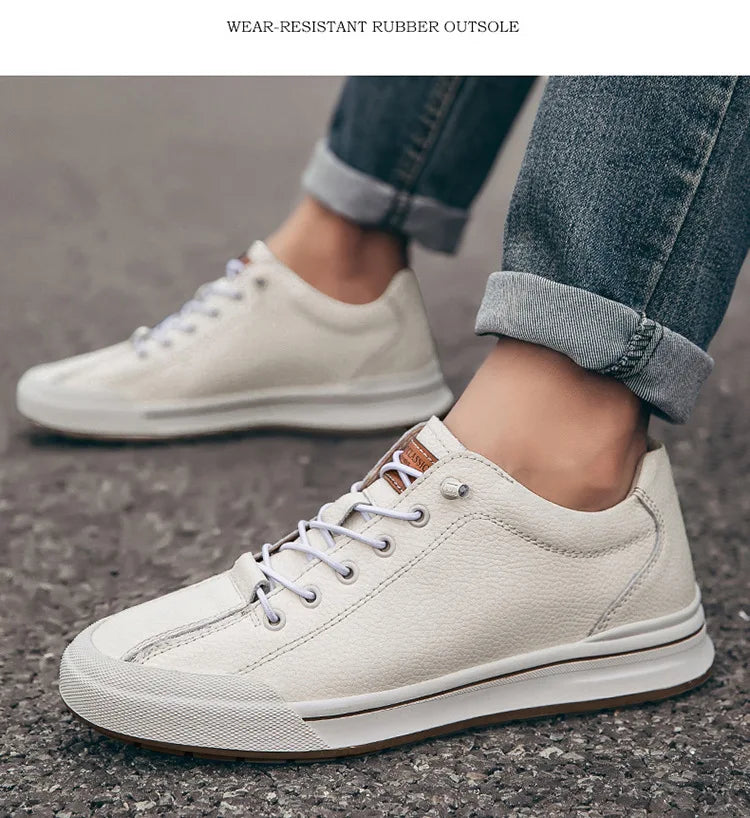 Elevator Shoes for Men Height Increasing Sneakers 6cm Inches Taller Leather Casual Shoes with Height Increase Shoes