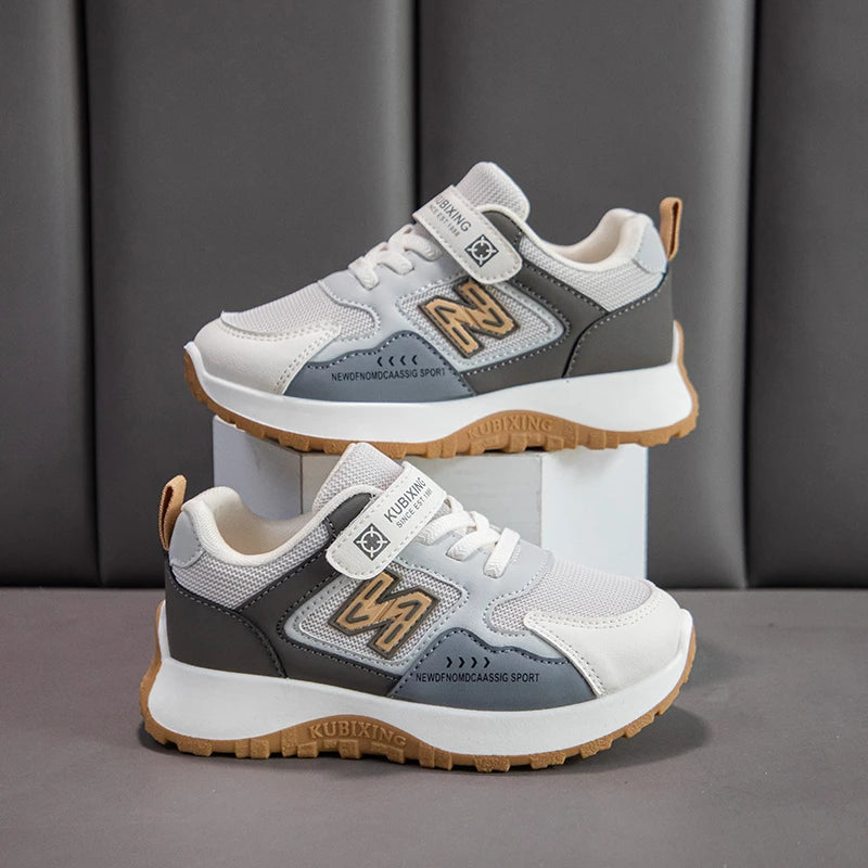 Children's Sneakers Kids Fashion Design White Non-slip Casual Shoes Boys Girls Hook Breathable Sneakers Toddler Outdoor Shoes