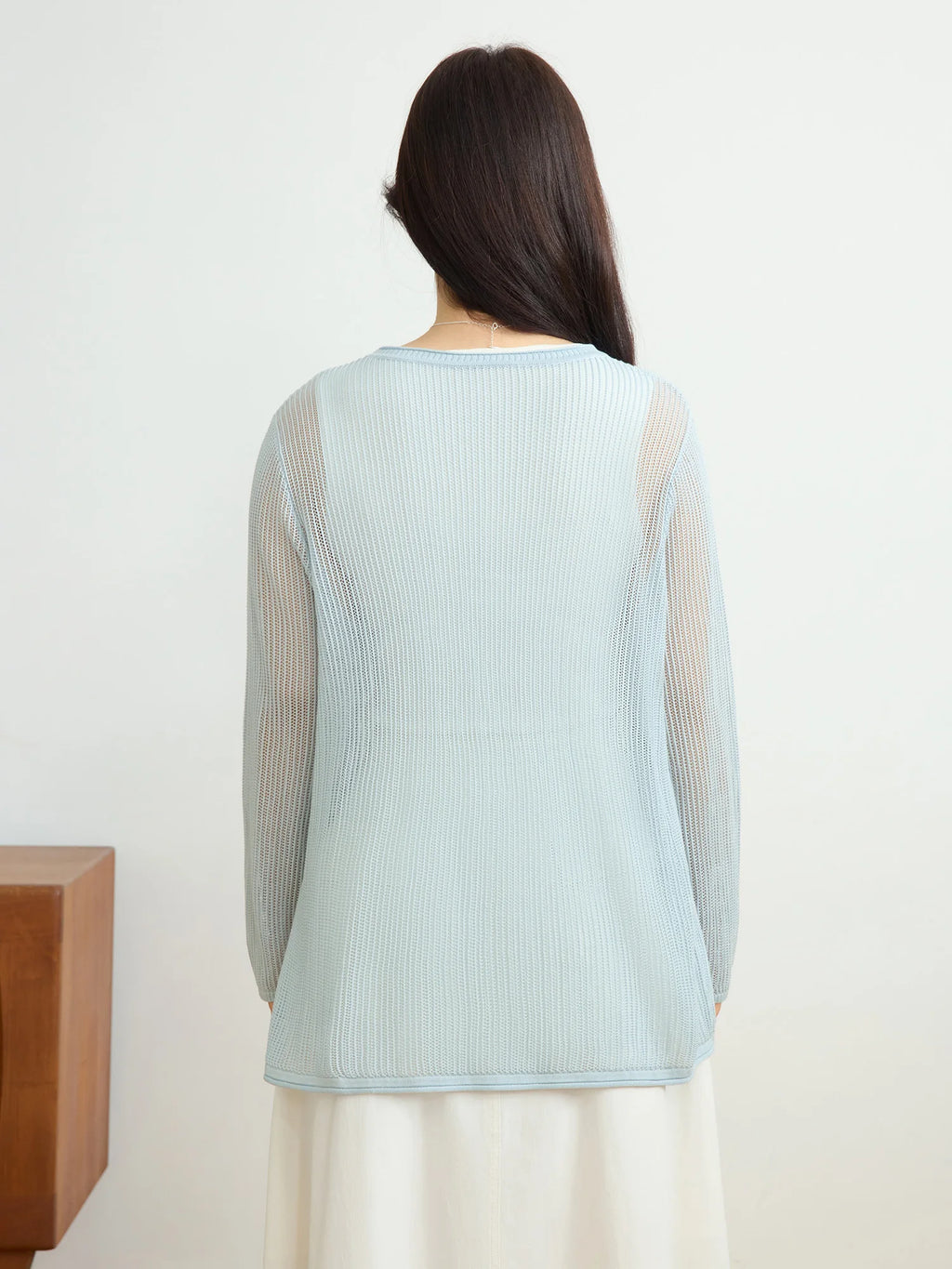 DUSHU Plus Size 2025 Spring Summer New Hollow Sunscreen Knit Cardigan For Women Thin All-match Cardigan Chic Top 25DS81287