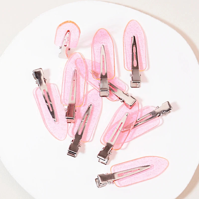 10pcs seamless fashion girl transparent hair clips, makeup facial accessory clips styling hair clips Special for real hair wigs