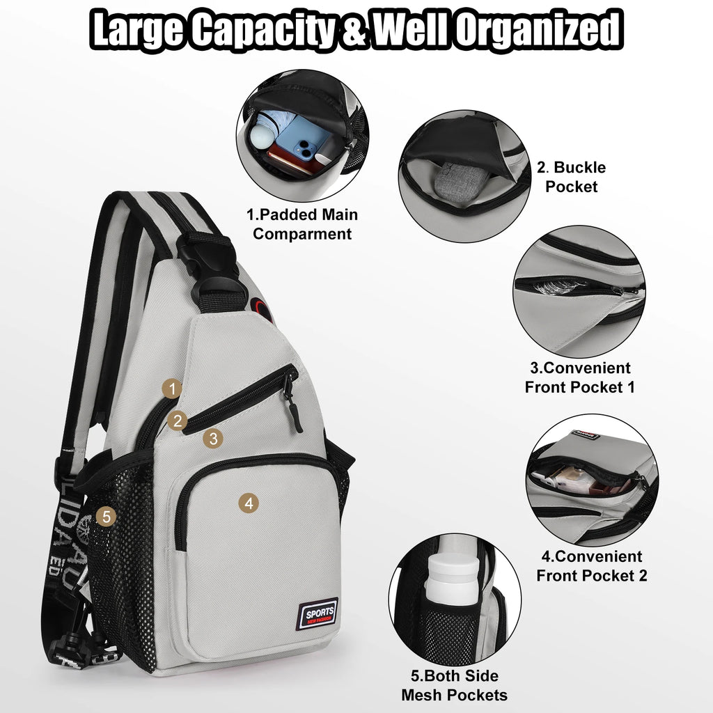 Breast Bag Women's New Waterproof Large Capacity Backpack Multi-functional Casual Oxford Cloth Crossbody Bag Crossbody Bags