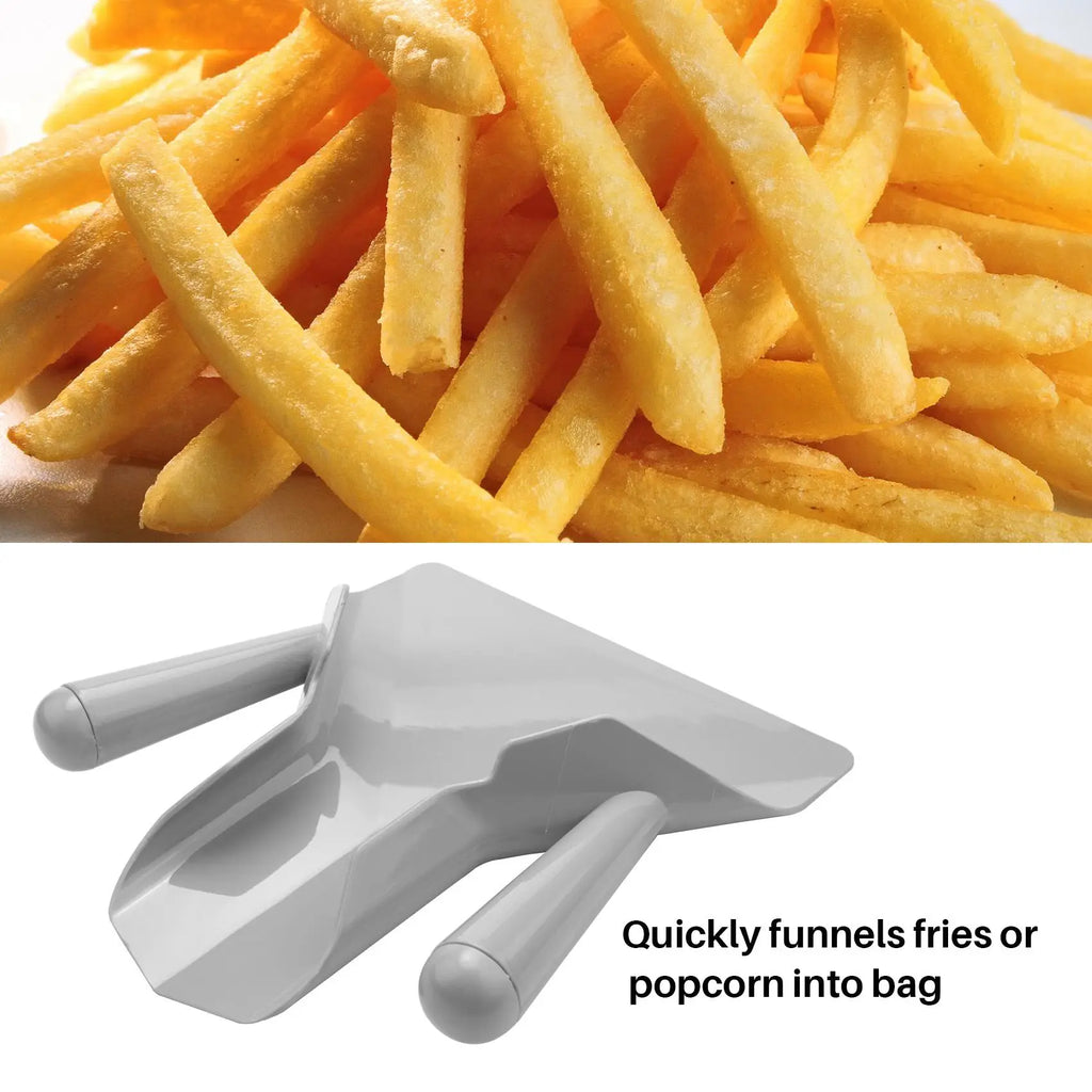 Plastic Chip Scoop French Fries Shovel Loader Chip Packaging Shovel Funnel Popcorn Fast Food Double Handle