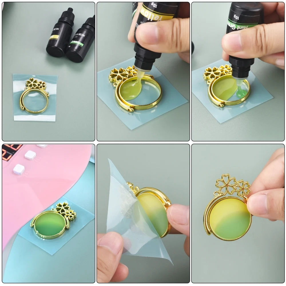 17 Colors UV Resin Glue 10g Color Epoxy Adhesive Ultraviolet Curing  Sunlight Activated Hard Quick Drying For Jewelry Resin Glue