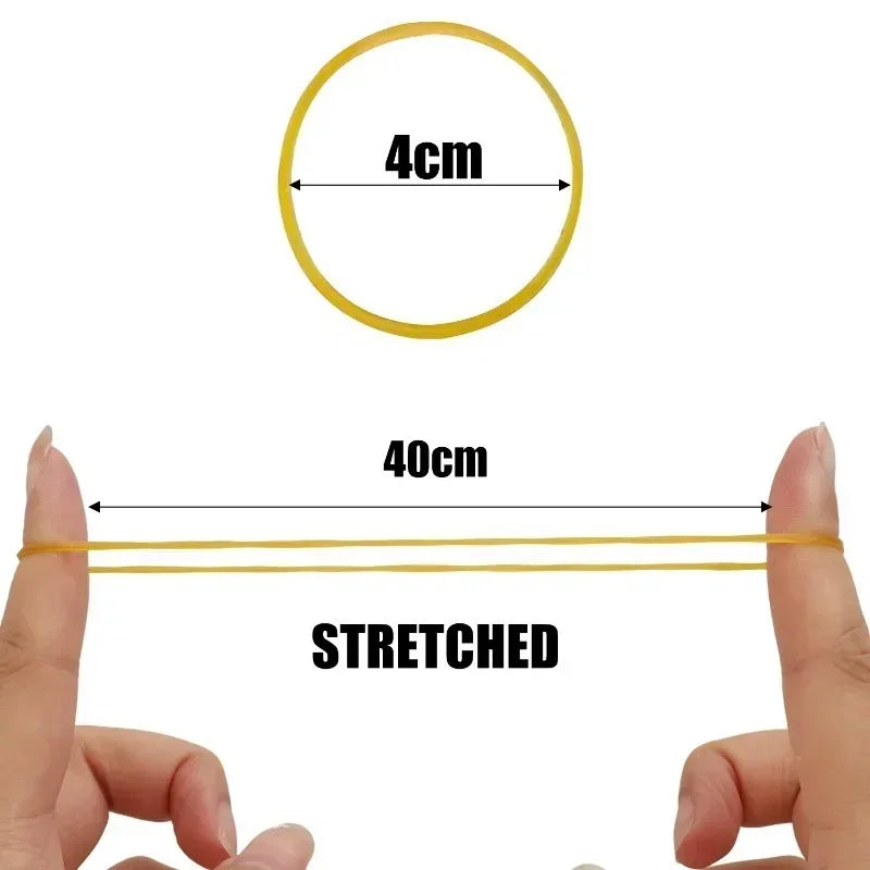 40mm High Elastic Yellow Rubber Band Yellow O Rings Set Fastener StrongRubber Elastic Bands Office School Household Supplies