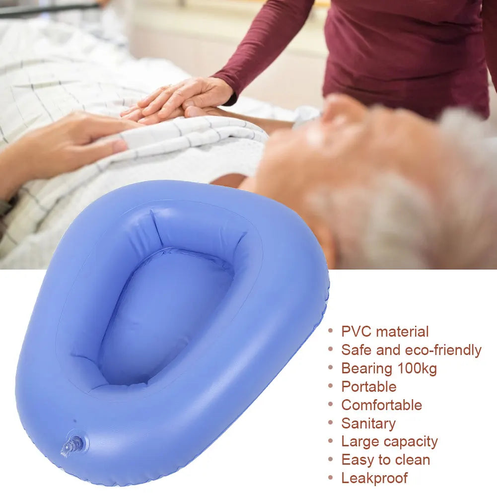 Bedpan Household Bed Pan Household Inflatable Bedpan Elderly Patients Care Anti Bedsore Air Cushion Potty Blue Inflatable Bedpan