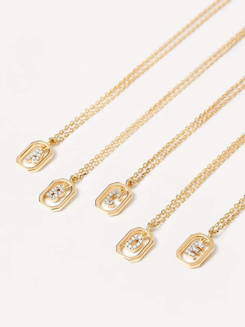 New 925 Sterling Silver Letter Necklace Personalized Charming English Alphabet Pendant Collar Birthday Gift  Exquisite Jewelry