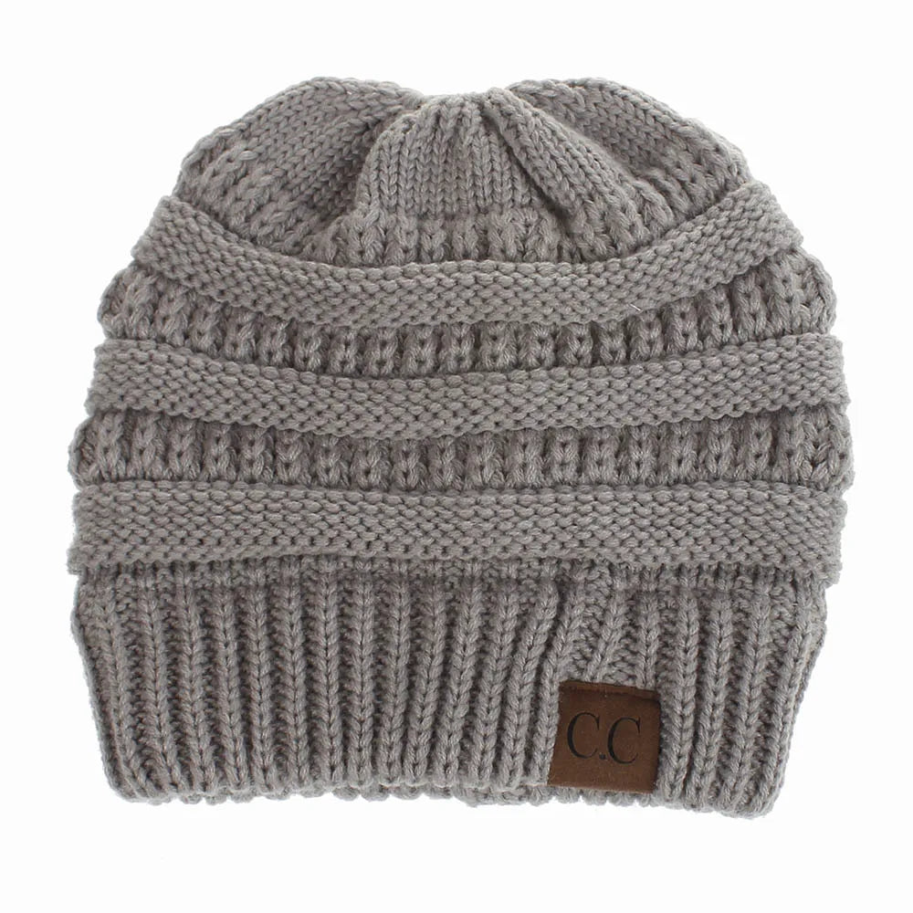 New Outdoor Warm Winter Woolen HatsAcrylic Open Horsetail HatsCold-Resistant High Ponytail Hats for Men and Women