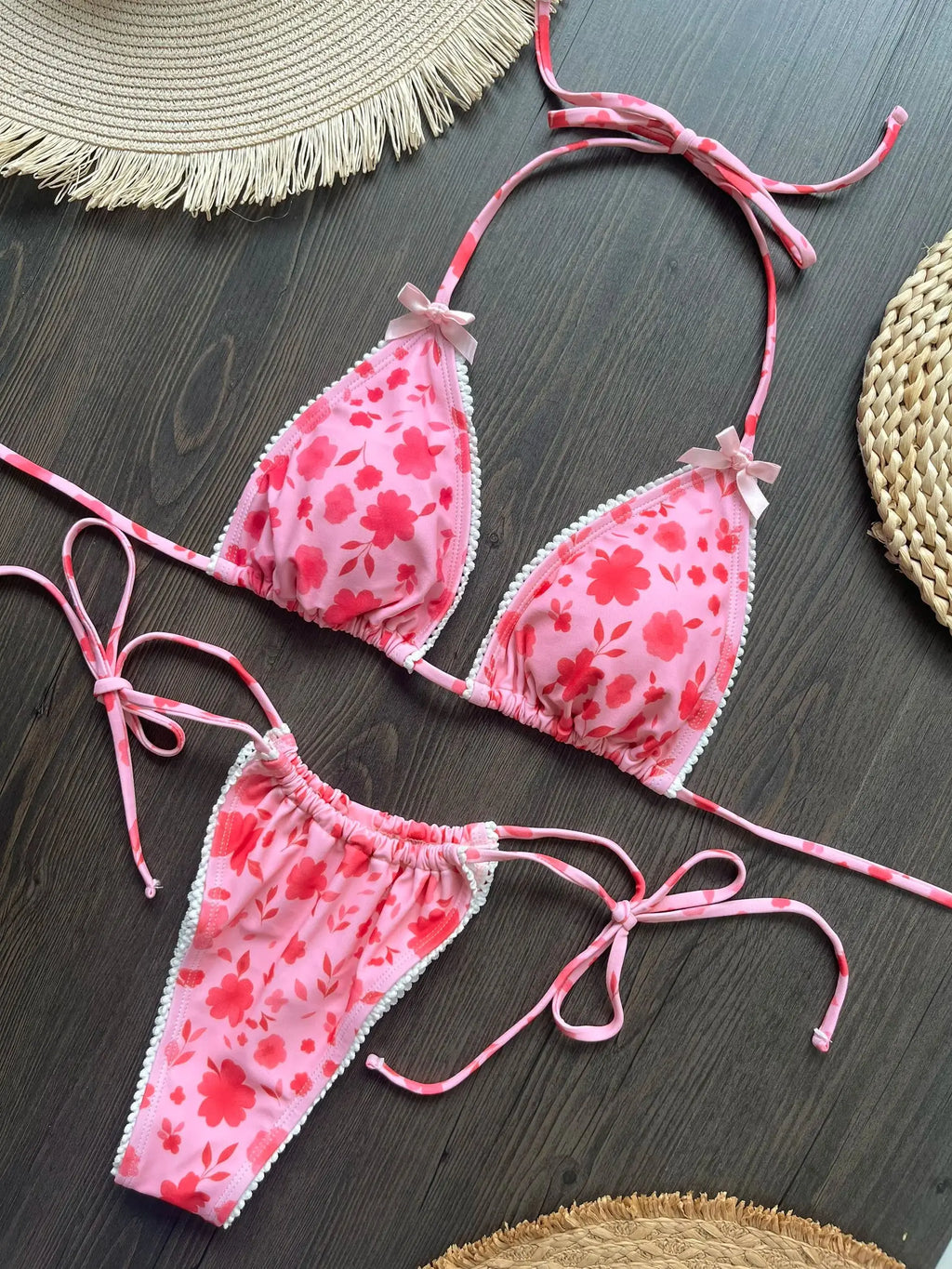 Micro Bikini Push-Up Damen Bademode 2026 Sexy weibliche Bademode Brasilianischer Bikini Set Tanga Biquini Badeanzüge Print Strandbekleidung