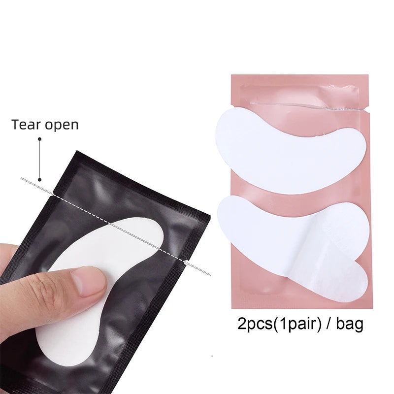 50 Paar Hydrogel-Augenpads Unter-Augen-Pads Wimpernverlängerungsgel-Sticker für Wimpernveredelung Schönheitswerkzeuge