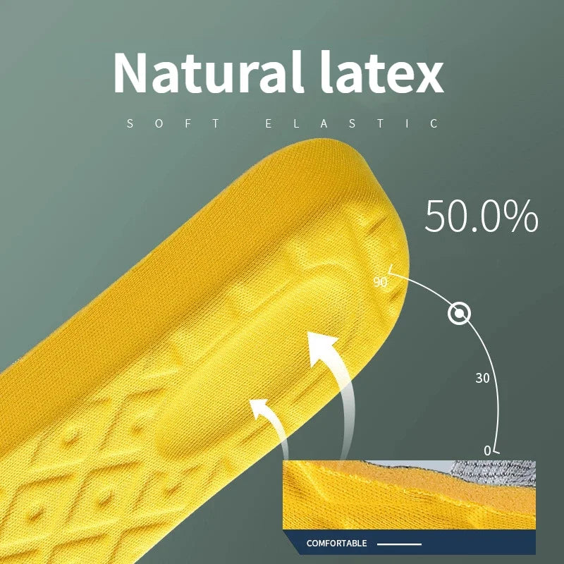 Latex Memory Foam Insoles for Sports Soft Foot Support Shoe Pads High Elastic Orthopedic Sport Insole Feet Care Insert Cushion
