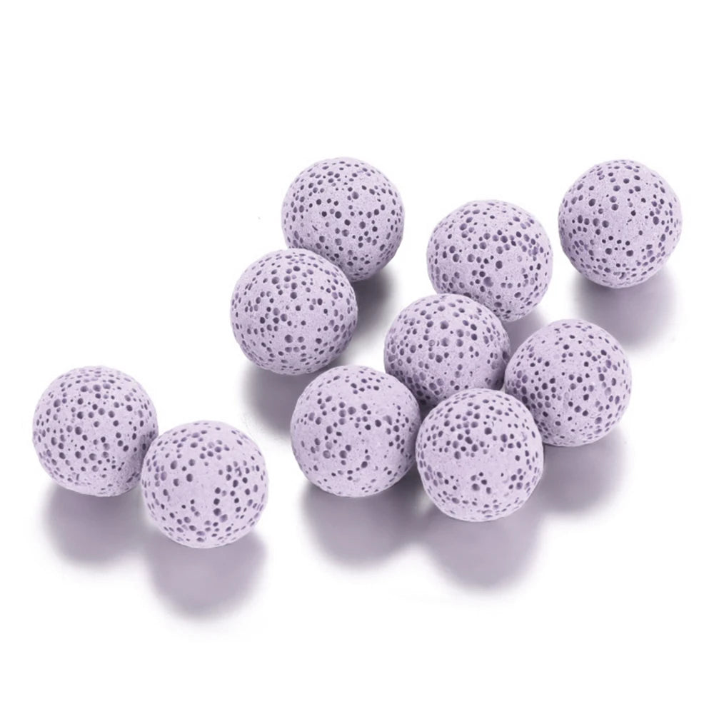 1PCS/Lot Mexico Chime Perfume Bead Ball For Aromatherapy Lockets Necklace Accessories 16mm Colorful Volcanic Stone Ball Jewelry