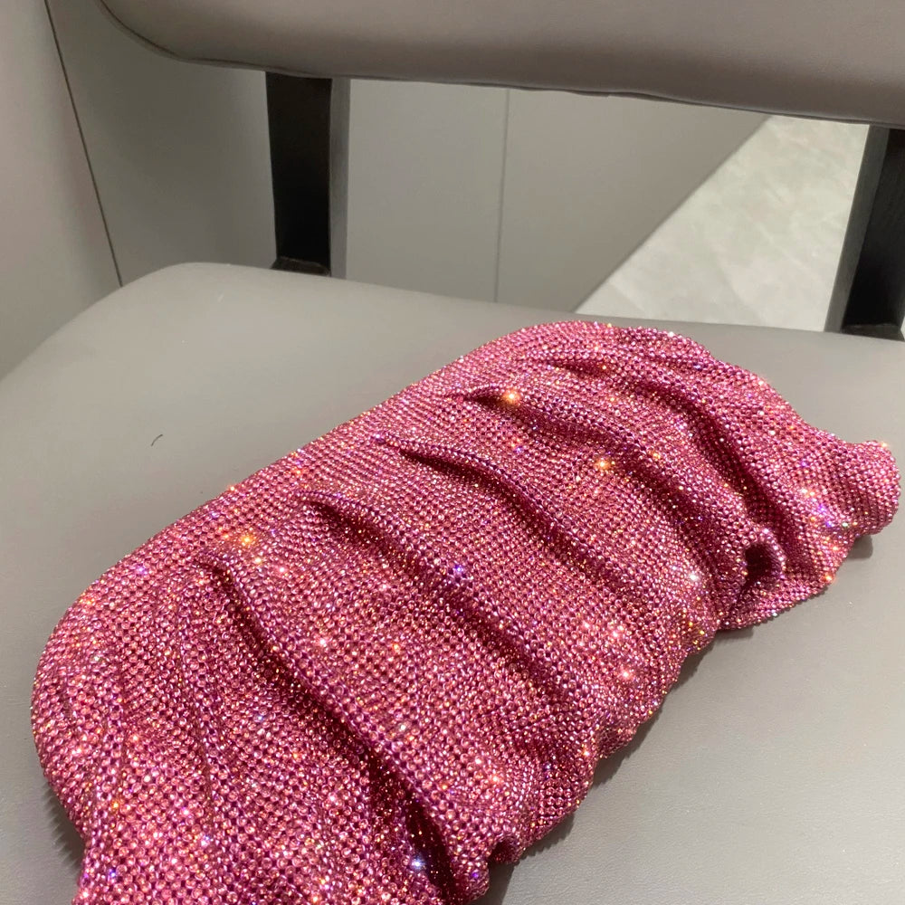 Glänzende Strasssteine, handgefertigte Abend-Clutch-Taschen, neue Faltbörsen und Handtaschen, Luxus-Designer-Hochzeitsfeier, hohe Qualität
