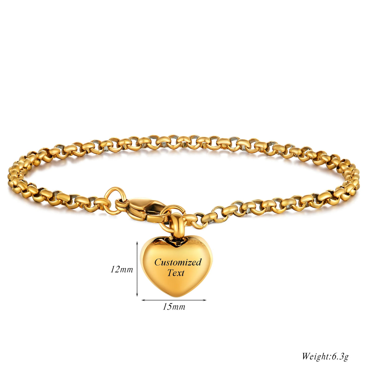 Pulsera de urna de cenizas de acero inoxidable, pulsera de urna funeraria para cenizas