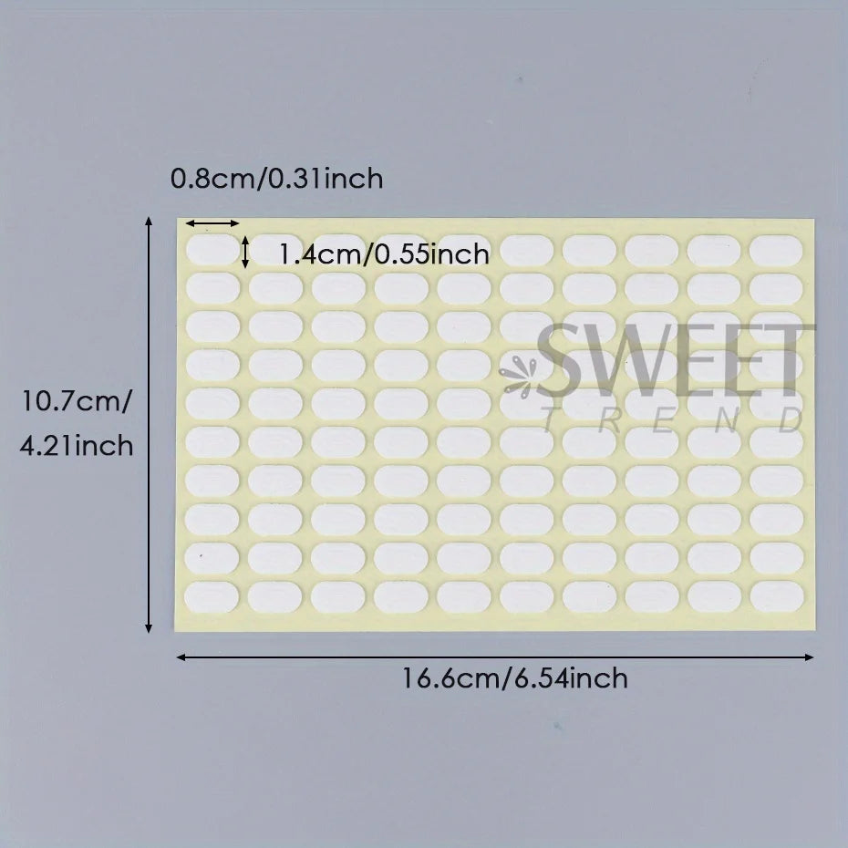 400 Tips Transparent Double-sided Adhesive Tape Traceless Nail Display Board Paste Practice Fixing Base Jelly Glue Manicure Tool