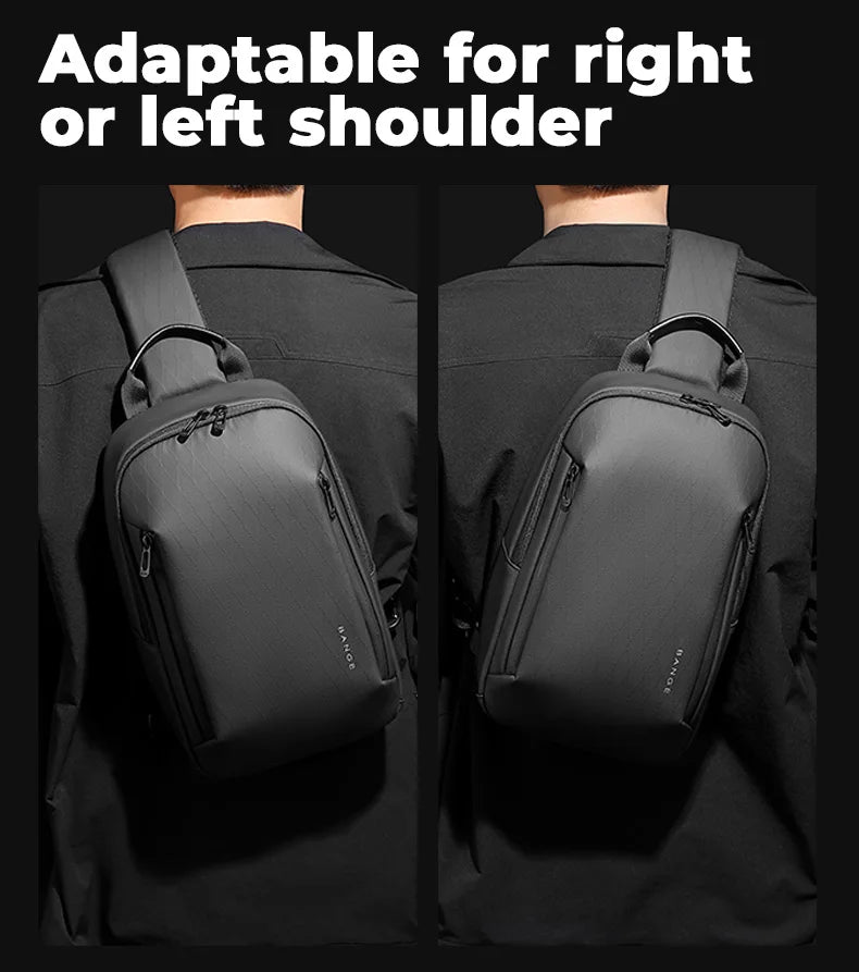 BANGE Lightweight Chest Bag Men Satchel Shoulder Bag Waterproof Sling Bag Oxford Cloth Small Casual Bag Crossbody Bag for Men
