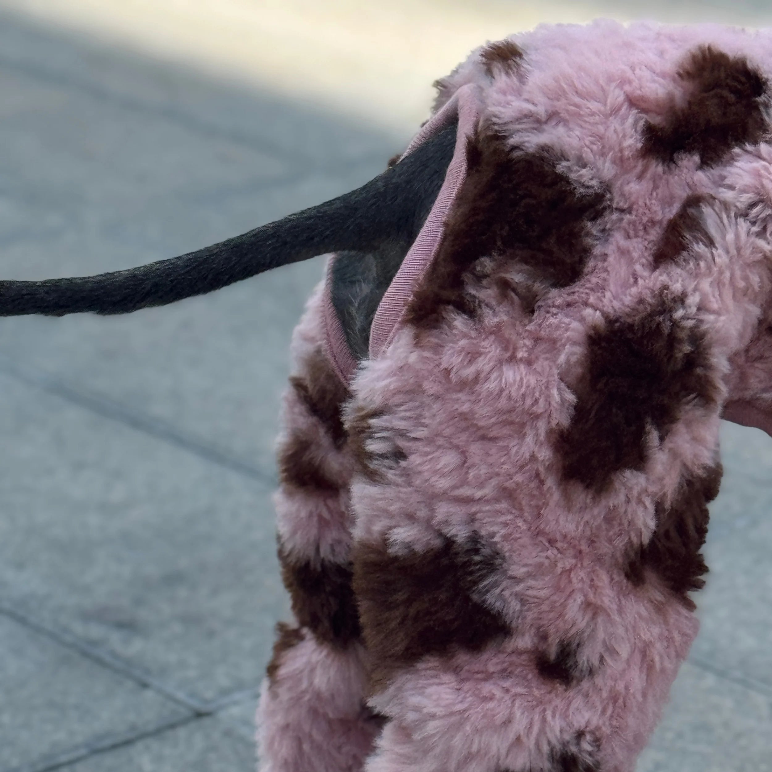 Pink Elegant Sweater for Dogs Winter Thick Soft 4-legged Fleece Coat for Italian Greyhound Warm High-neck Jumpsuit for Whippet