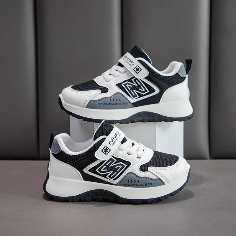 Children's Sneakers Kids Fashion Design White Non-slip Casual Shoes Boys Girls Hook Breathable Sneakers Toddler Outdoor Shoes
