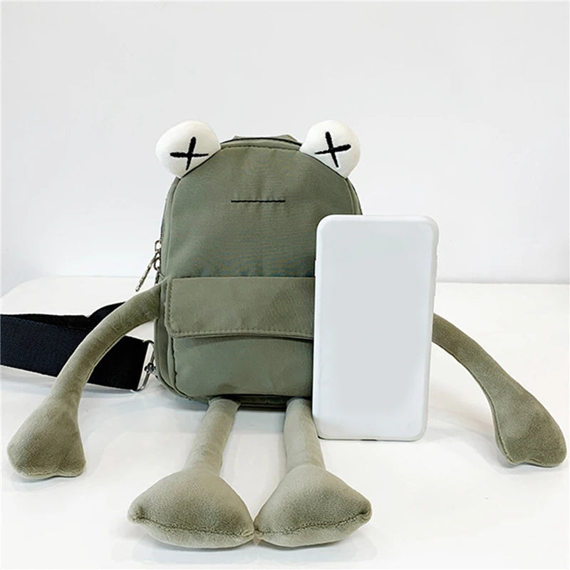 New Personality Girl Small Bag Tide Cartoon Cute Frog Casual Messenger Bag Chest Unisex Shoulder Crossbody Women Bags Wholesale