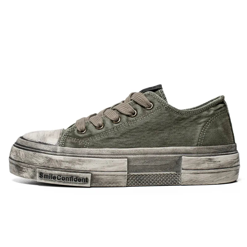 Schwarze Four Seasons Herren Stoffschuhe Modisch retro Make dirty style Freizeit Outdoor Party Street walking Jugend Schuhe