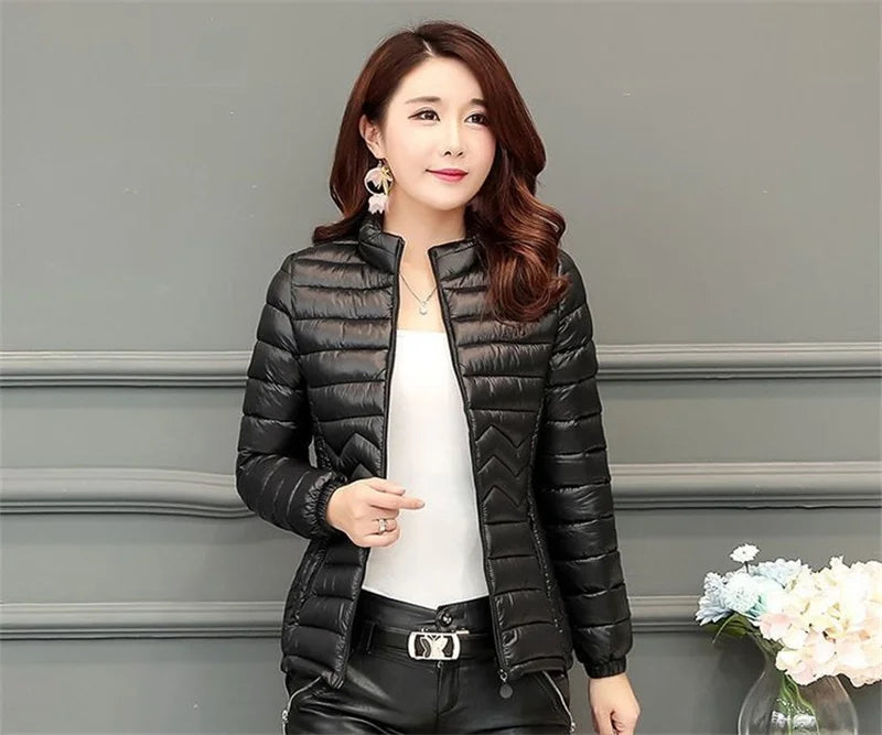 Women Parkas Winter Jacket Down Cotton Jacket Warm Korean Casual Lightweight Solid Color Parka 2026 New Female Snow Coat Outwear